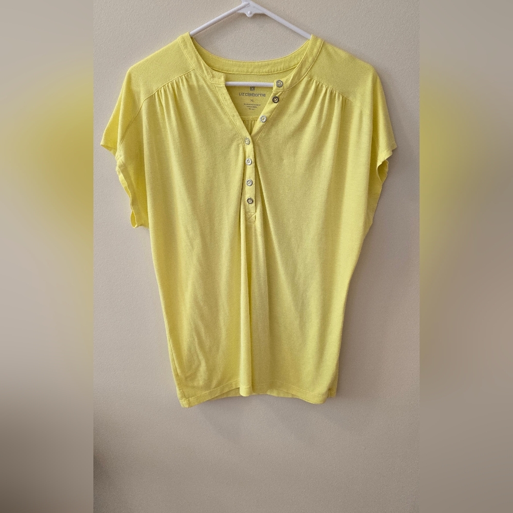 Liz Claiborne Lemon Button-Down Women's Shirt